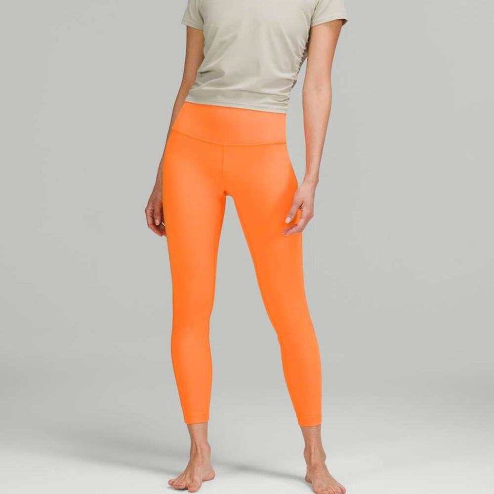 Lululemon Wunder Under High-Rise Tight 25" Luxtreme Orange Soda Leggings Size 2